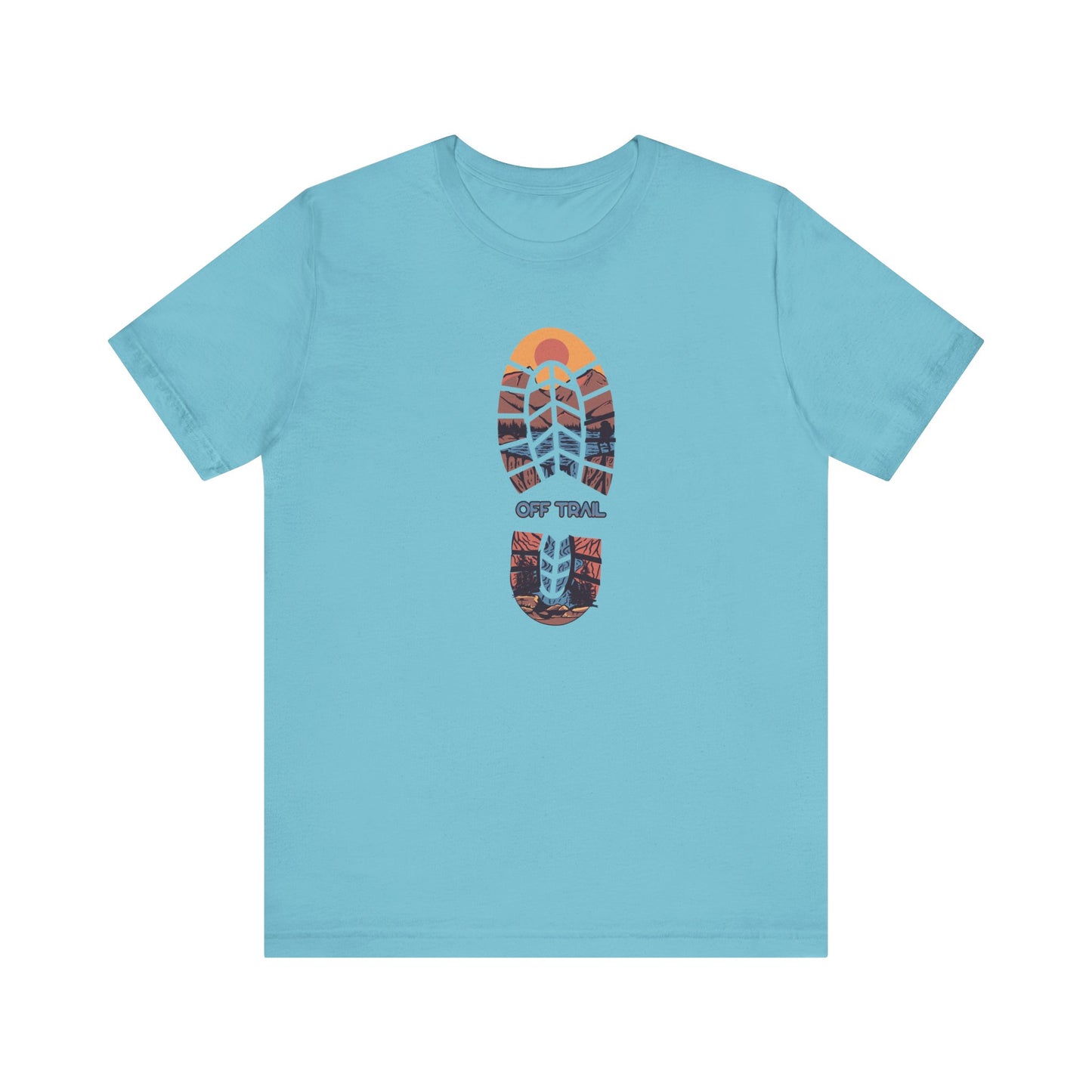 Off Trail Boot Print Unisex Jersey Short Sleeve Tee