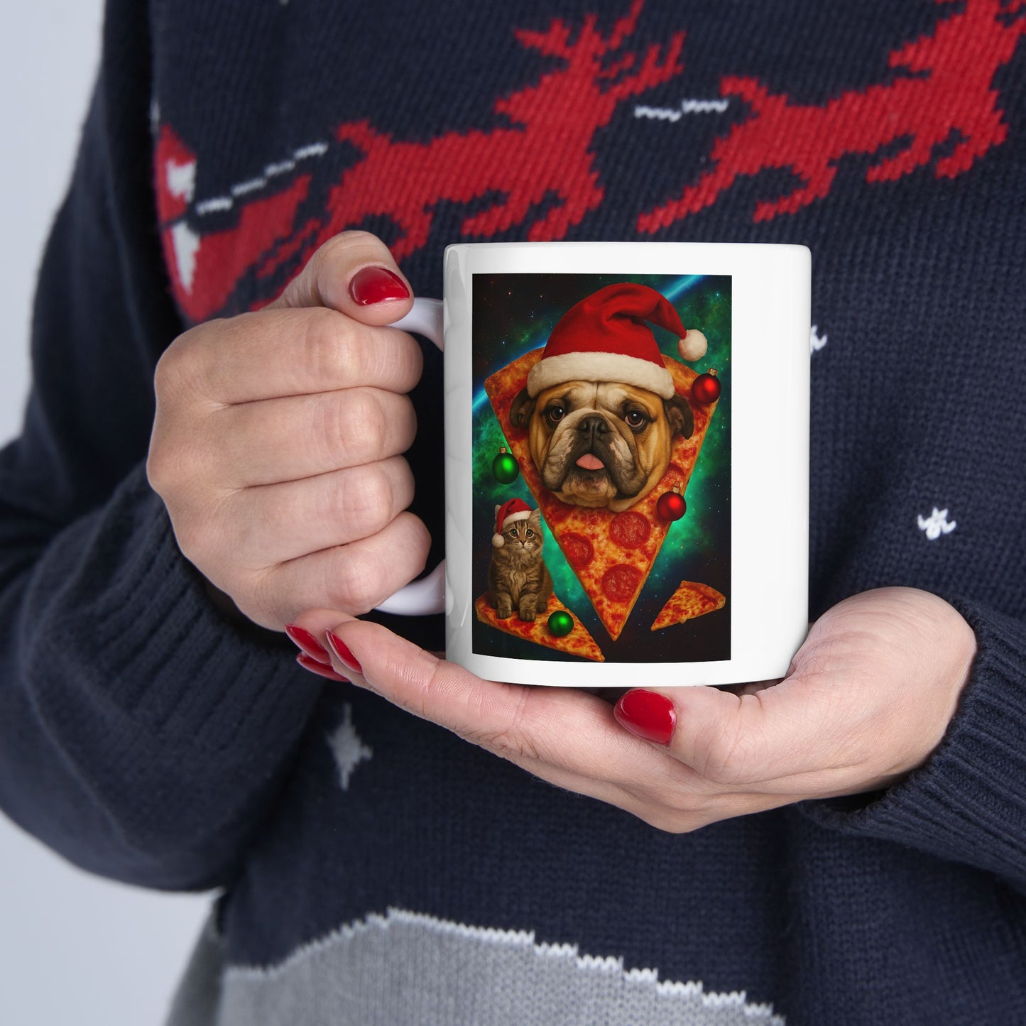 Festive Ceramic Mug | Unique Coffee Cup | Holiday Gift | Tea Lover's Mug | Home Decor | Christmas Mug | Art Mug - Riff Raff Wear