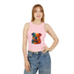 Colorful Bulldog Print Micro Rib Racer Tank Top - Riff Raff Wear
