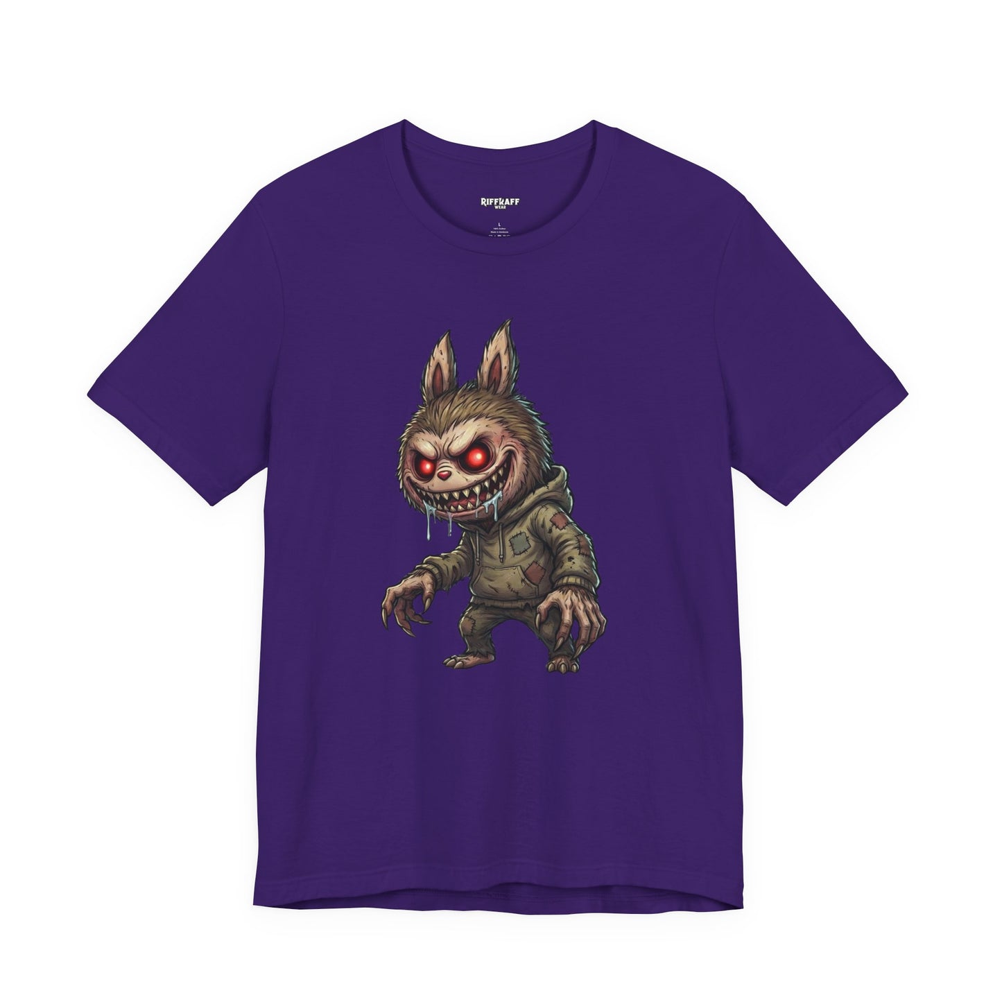 Graphic Tee — Creepy Bunny Monster Front with "F*** You and Your Lab***" Bold Back