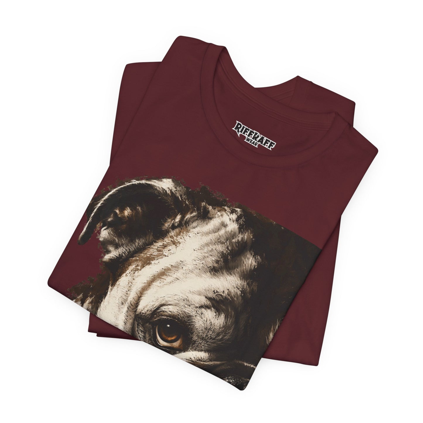 Bulldog Portrait T-Shirt Vintage Sepia Dog Graphic Tee