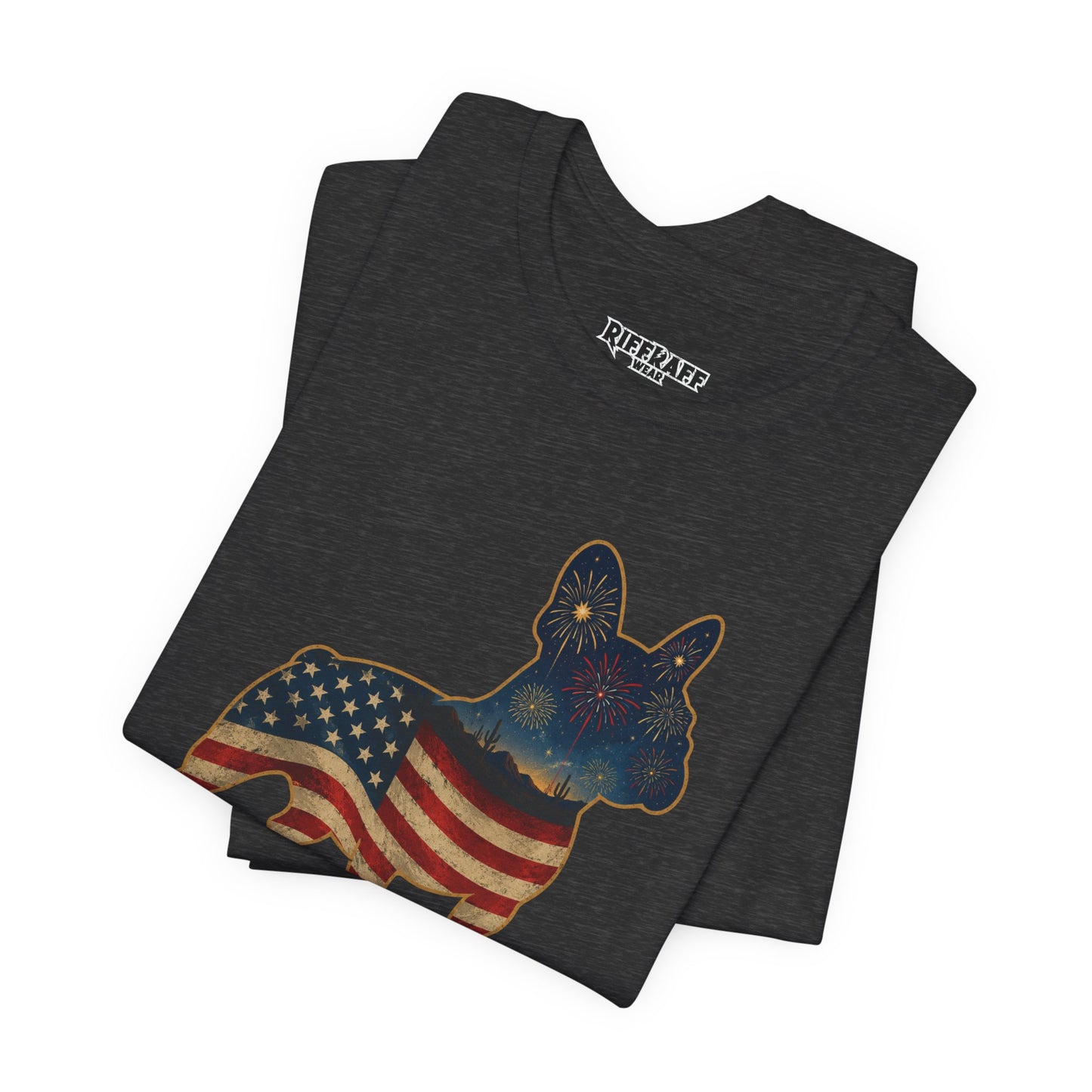 Freedom Crew Frenchie T-Shirt – Patriotic Bulldog Flag Tee