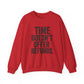 Unisex Crewneck Sweatshirt - "Time Doesn't Refund" - REBEL REPUBLIC - Riff Raff Wear