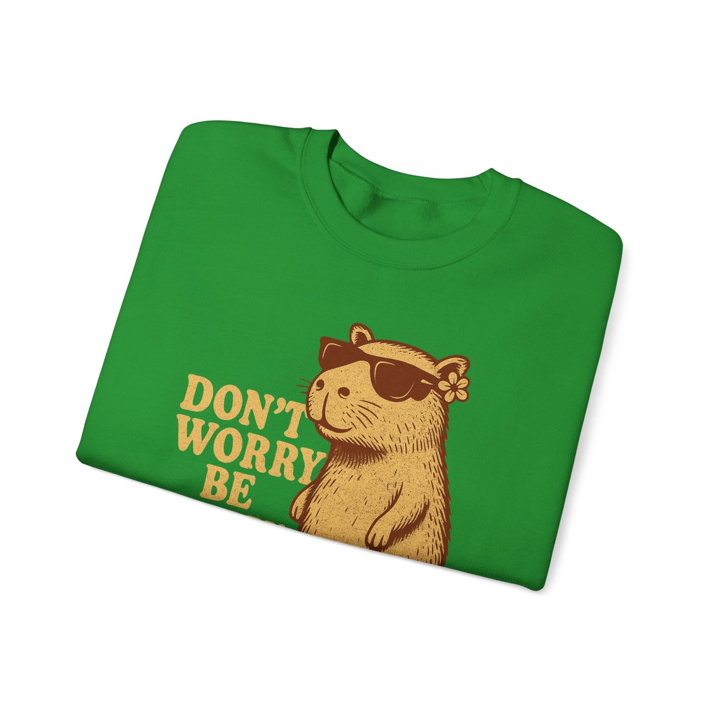 Don't Worry Be Capy! - Unisex Heavy Blend Crewneck Sweatshirt - Riff Raff Wear