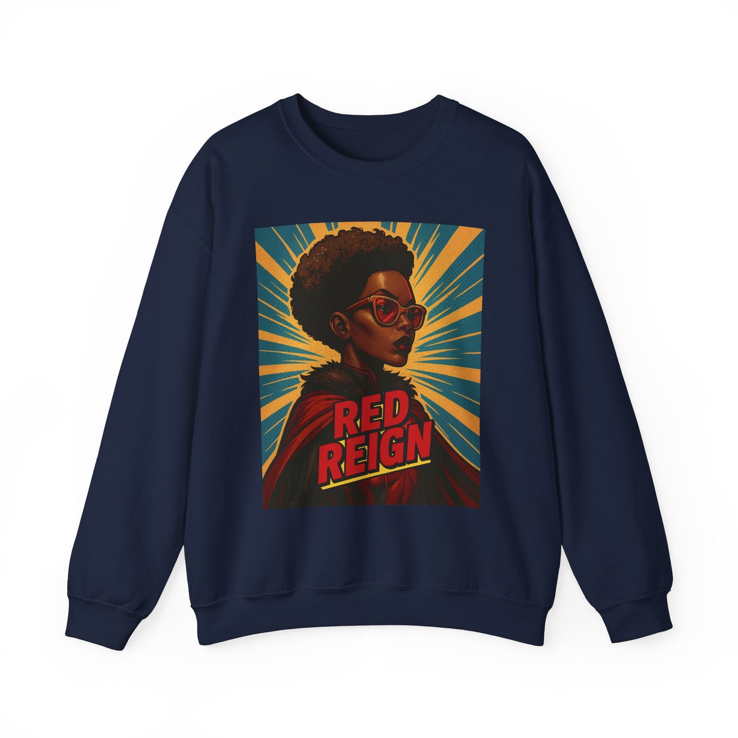 Red Reign Unisex Crewneck Sweatshirt - Stylish & Bold Graphic Design - Riff Raff Wear