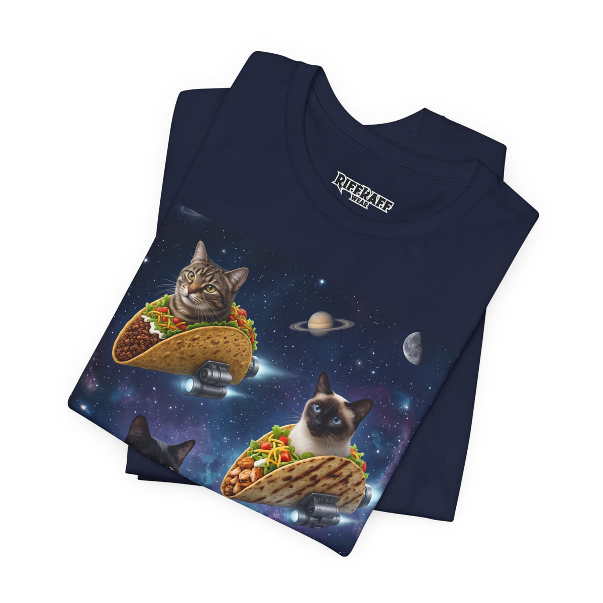 Cat Taco Space Tee  Funny Cosmic Cats in Tacos T-Shirt