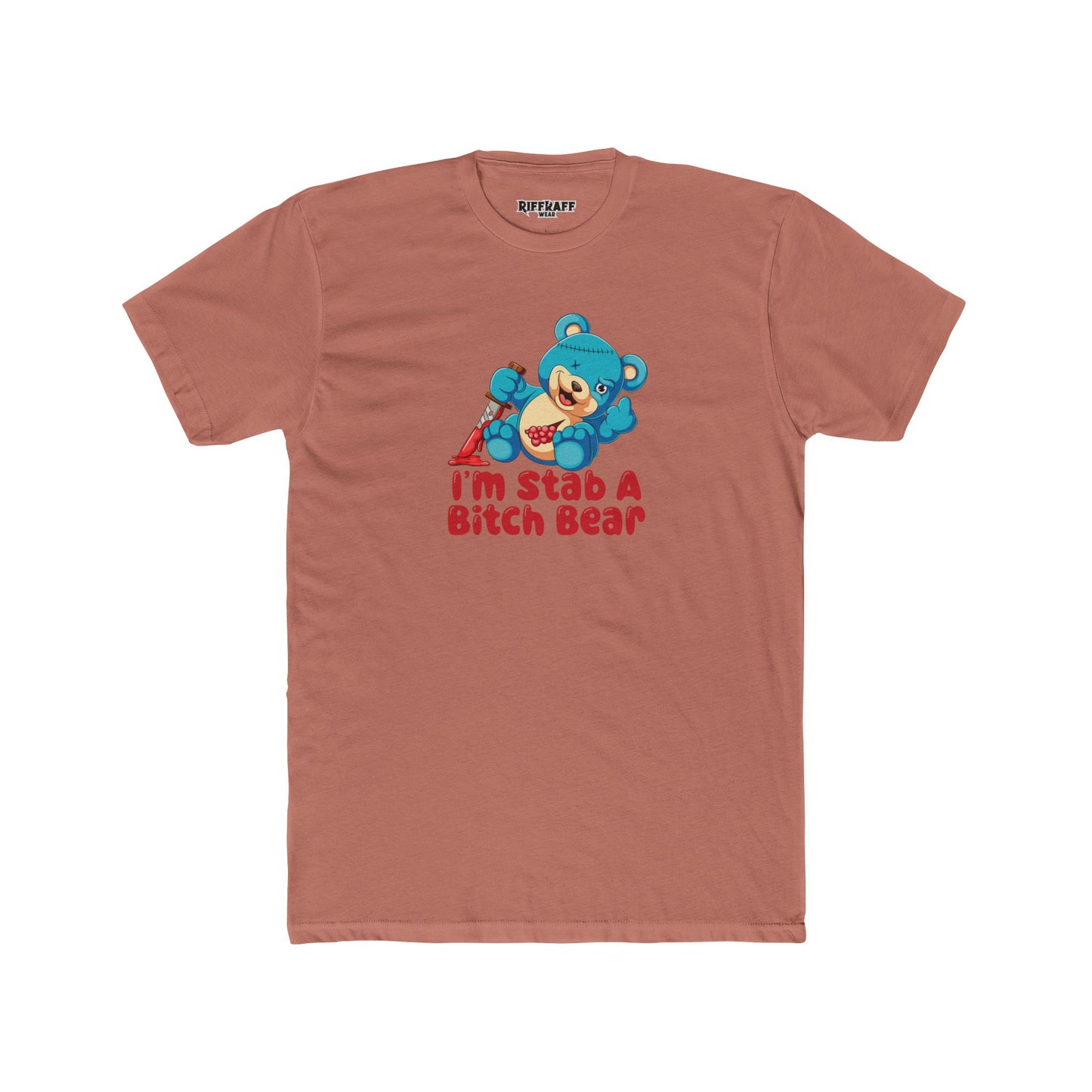 Streetwear - Stab A Bitch Bear - Unisex Cotton Crew Tee - Riff Raff Wear