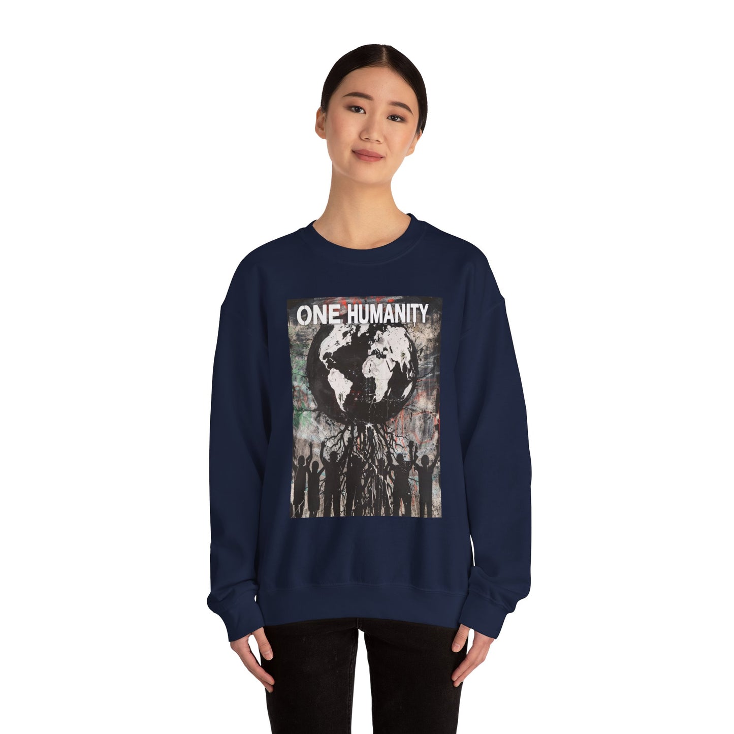 One Humanity Unisex Crewneck Sweatshirt - Comfortable & Stylish - Riff Raff Wear