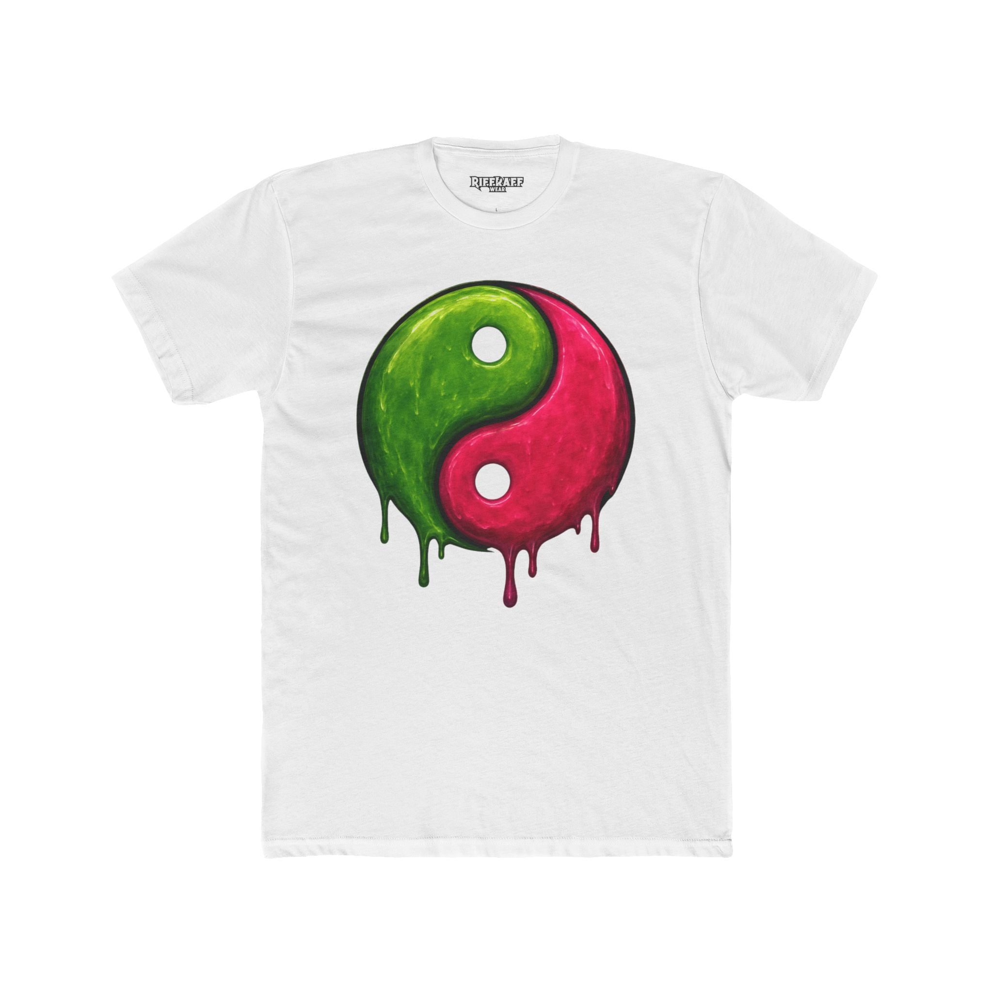 Yin Yang Drip Unisex Cotton Crew Tee - Stylish & Fun Graphic Tee for Everyday Wear - Riff Raff Wear