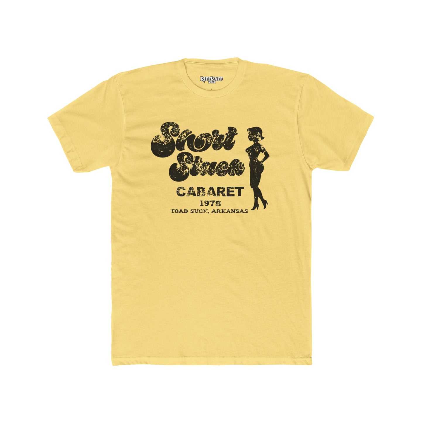 Funny Unisex Cotton Crew Tee - Short Stack in Toad Suck, AK - Riff Raff Underground