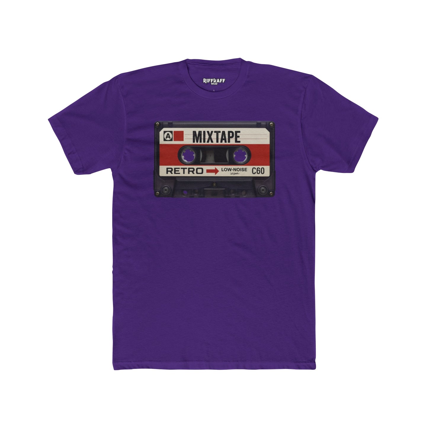 Retro Mixtape Unisex Cotton Crew Tee - Vintage Music Lovers Shirt - Riff Raff Wear