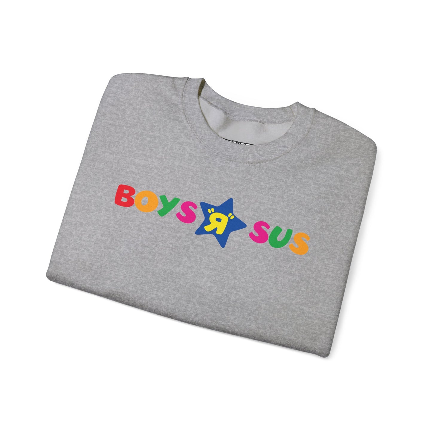 Parody Logo Series - Boys R Sus Unisex Heavy Blend Crewneck Sweatshirt - Fun and Comfortable - Riff Raff Wear