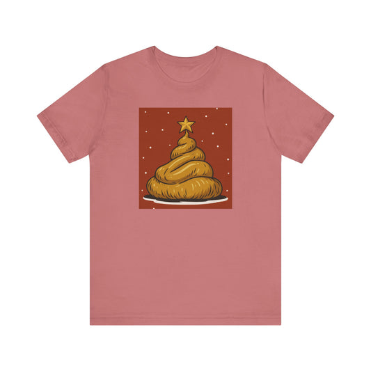 Funny Christmas Poop Tee, Unisex Short Sleeve T-Shirt, Holiday Humor Shirt, Christmas Gift, Graphic Tee, Quirky Xmas Apparel - Riff Raff Wear