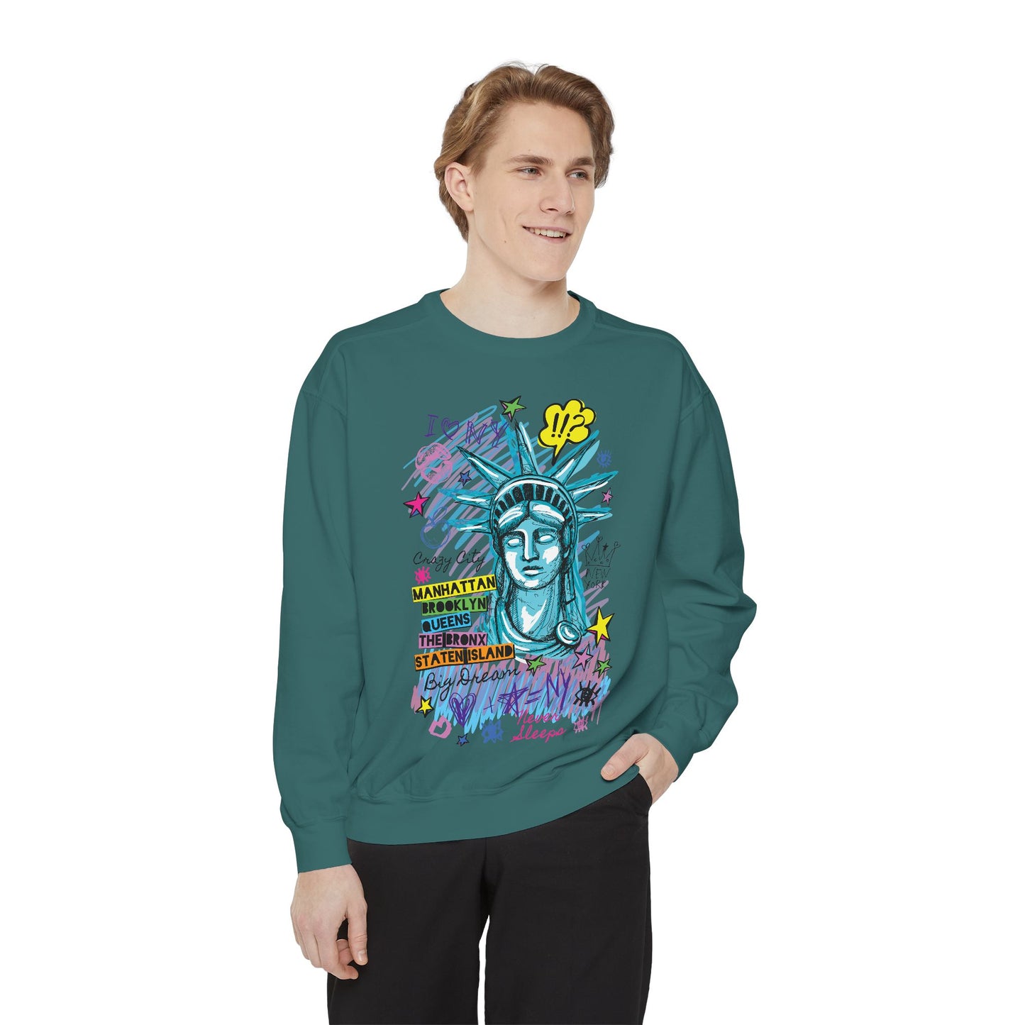 Statue of Liberty Graphic Unisex Sweatshirt - NYC Urban Style - Riff Raff Wear