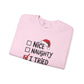 Christmas Sweatshirt, Funny Holiday Gift, Cozy Crewneck, Naughty Nice Humor, Unisex Winter Style, Festive Apparel - DMHoops.com