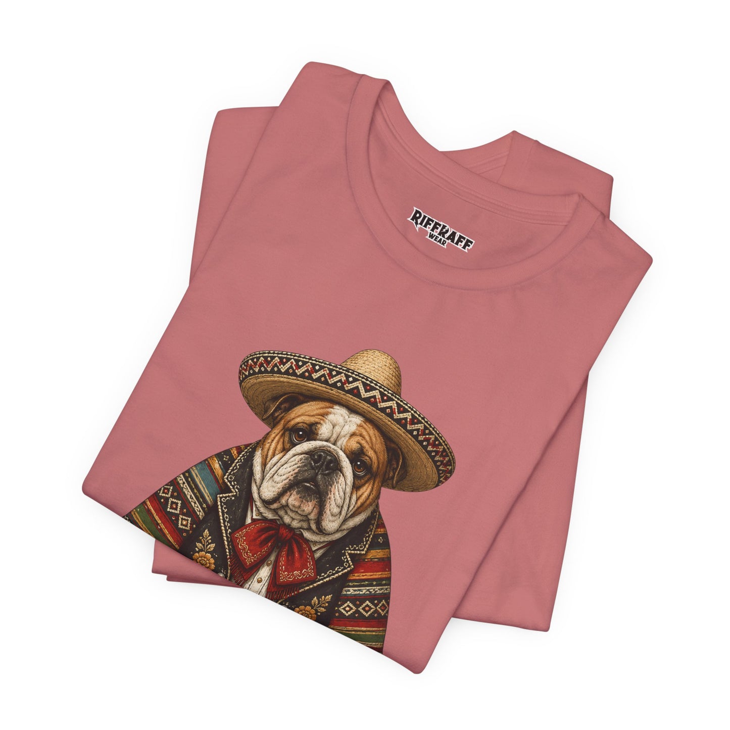 Bulldog in Sombrero T‑Shirt "Adios, Bitchachos!" Funny Mexican Fiesta Tee