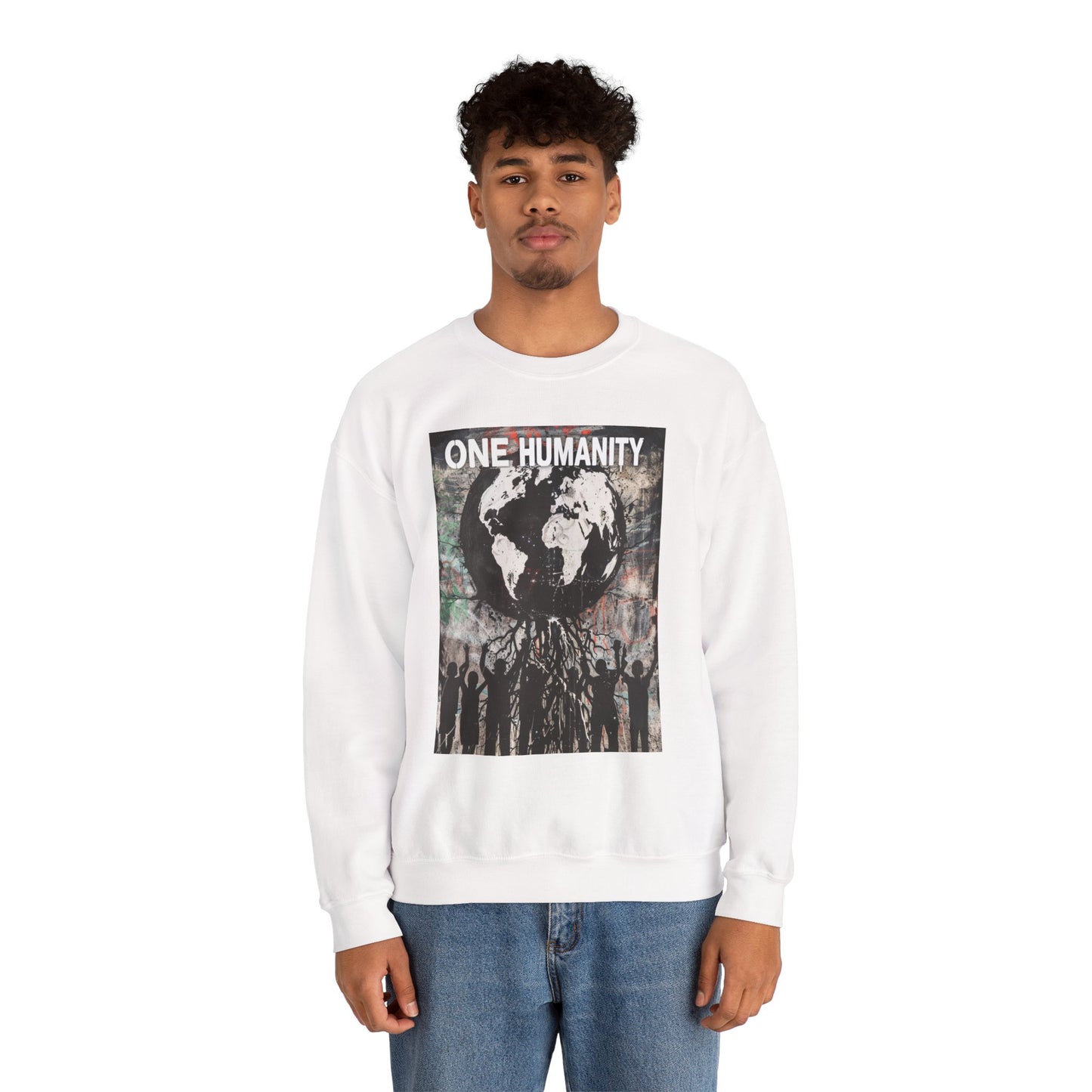 One Humanity Unisex Crewneck Sweatshirt - Comfortable & Stylish - Riff Raff Wear
