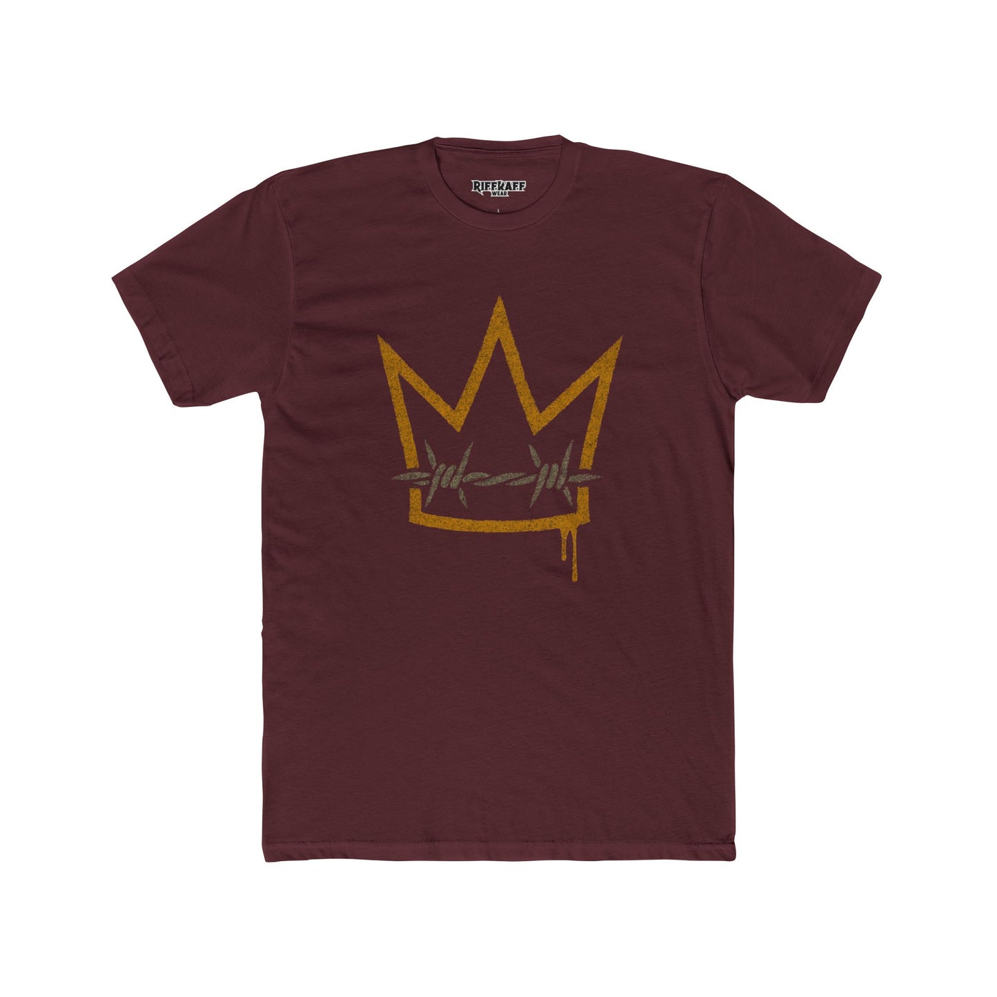 Crown Barbed Wire Unisex Cotton Crew Tee Casual Streetwear  - Riff Raff Wear