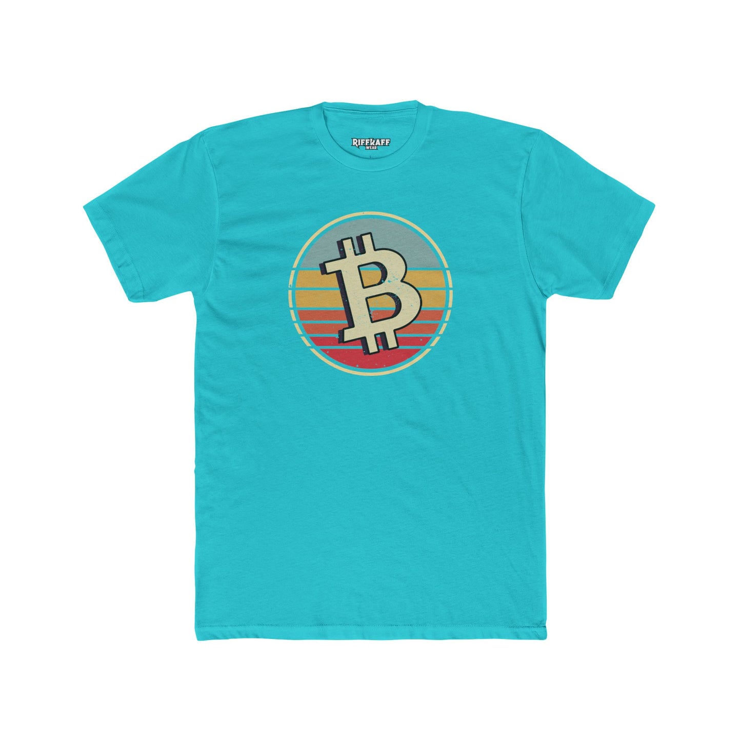 Retro Bitcoin Unisex Cotton Crew Tee - Casual Cryptocurrency Bitcoin Shirt - Riff Raff Wear