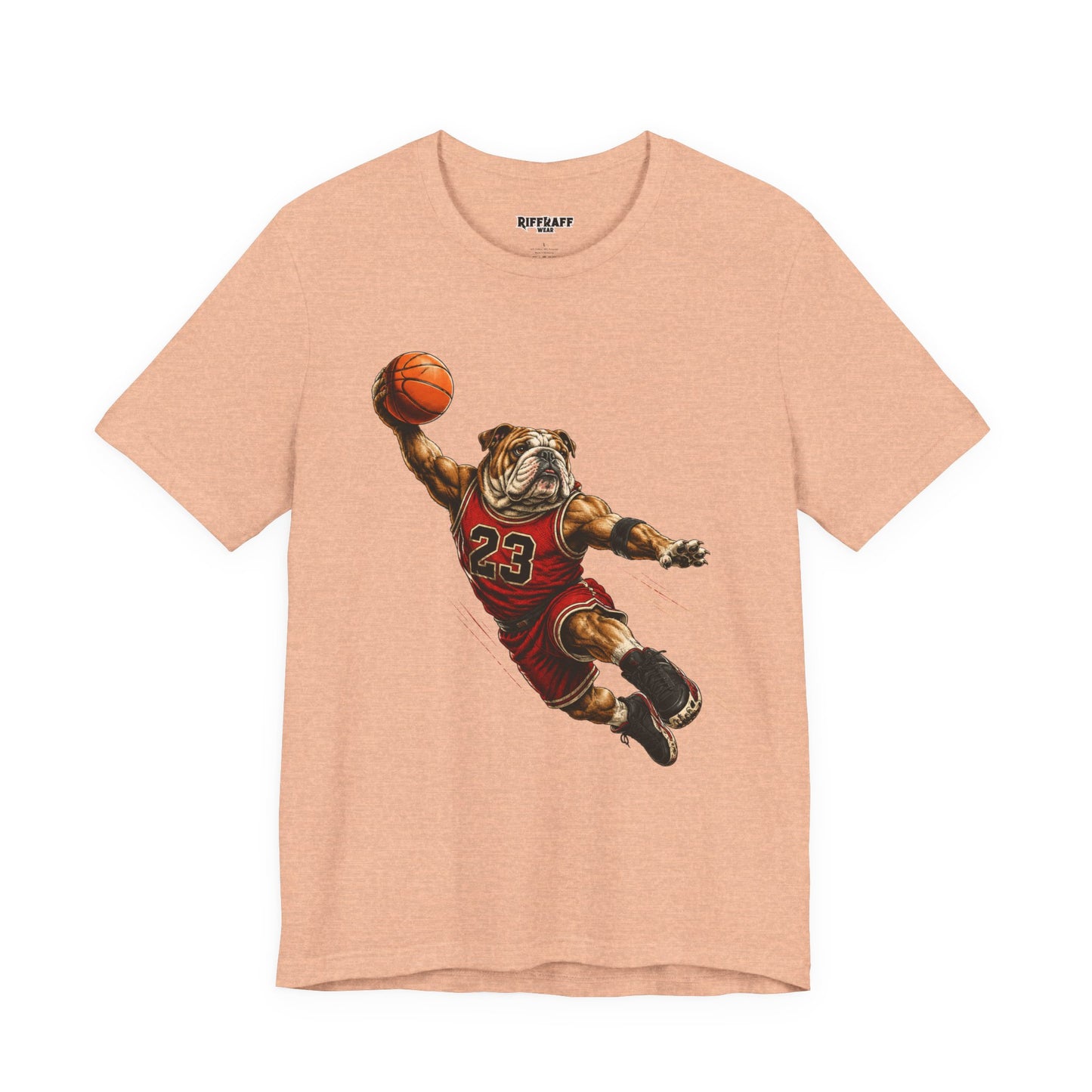 Bulldog Dunk Basketball T‑Shirt, Retro #23 Slam Dunk Graphic Tee