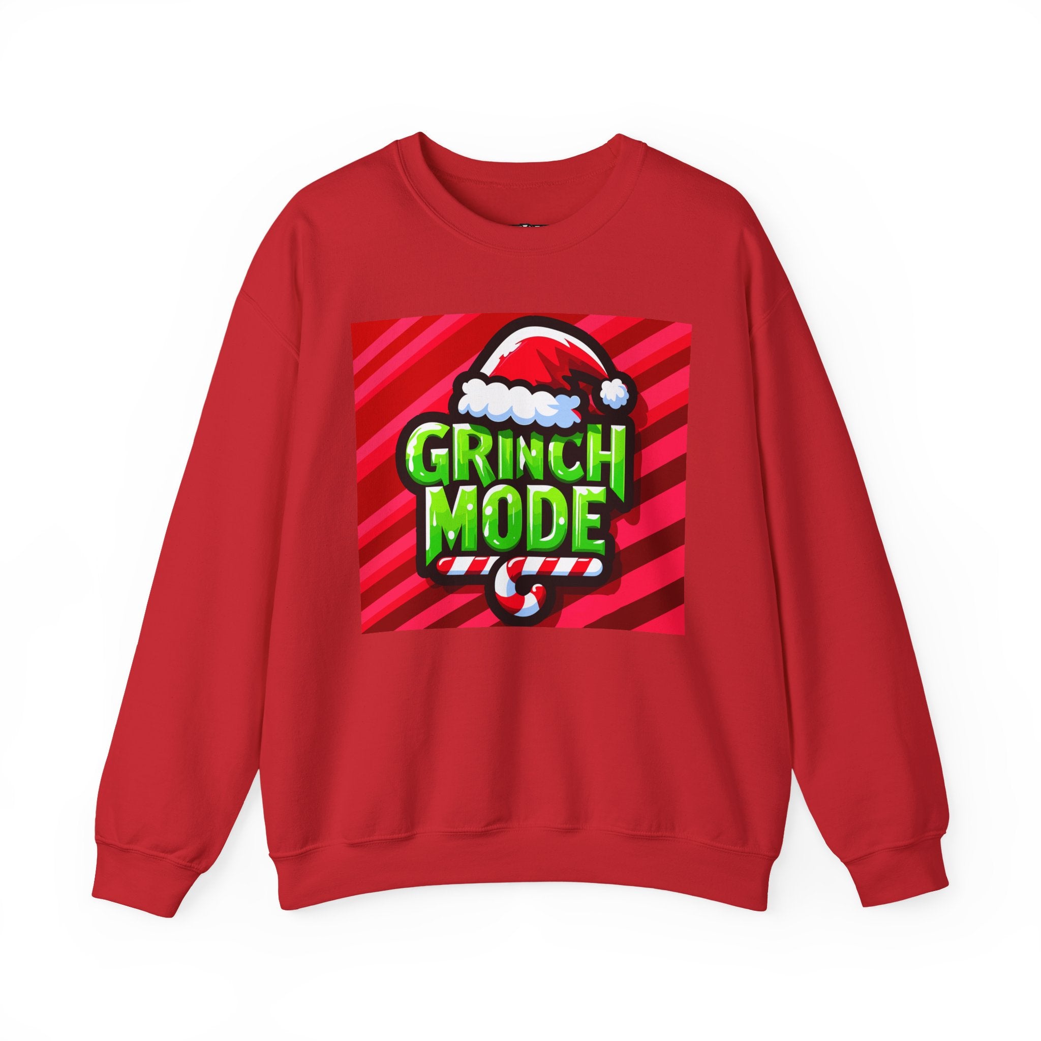 Grinch Mode Crewneck Sweatshirt, Christmas Attire, Holiday Sweatshirt, Festive Gift, Cozy Winter Wear, Funny Christmas Sweater - Riff Raff Wear