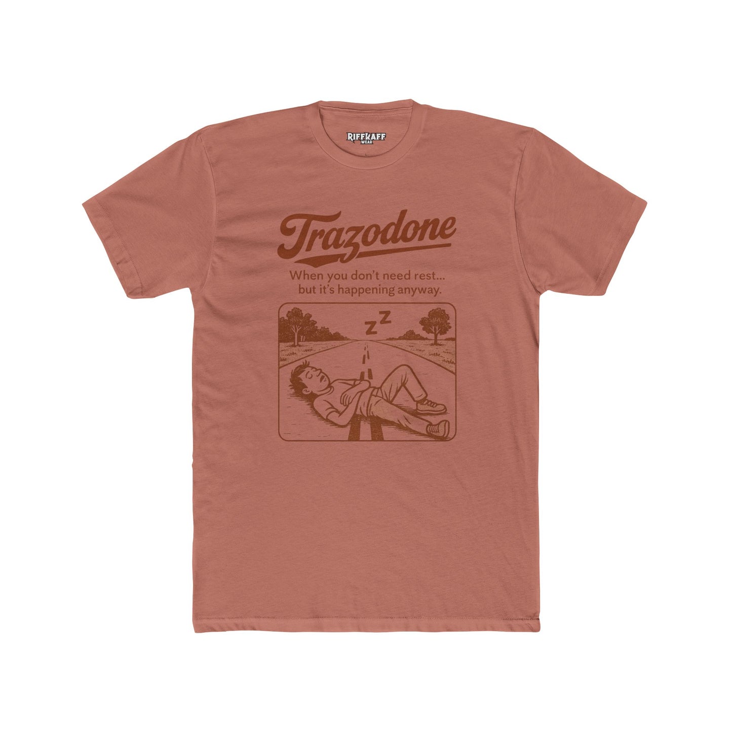 Trazodone Unisex Cotton Crew Tee - Relaxation Inspired Graphic T-Shirt - OverRx - Riff Raff Wear