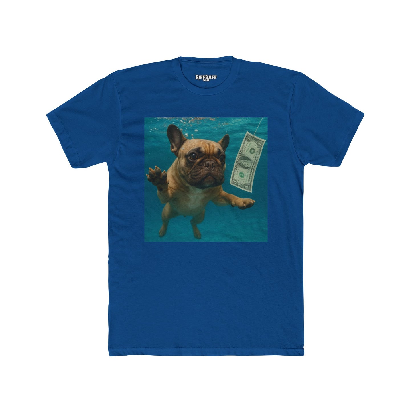 Funny Dog in Water Unisex Cotton Crew Tee - Riff  Raff Wear