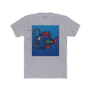 Colorful Graphic Fish Unisex Cotton Crew Tee - Fun and Quirky Art - Riff Raff Wear