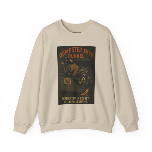 Dumpster Dive Funny Sweatshirt - Unisex Crewneck for Animal Lovers - Riff Raff Wear Underground