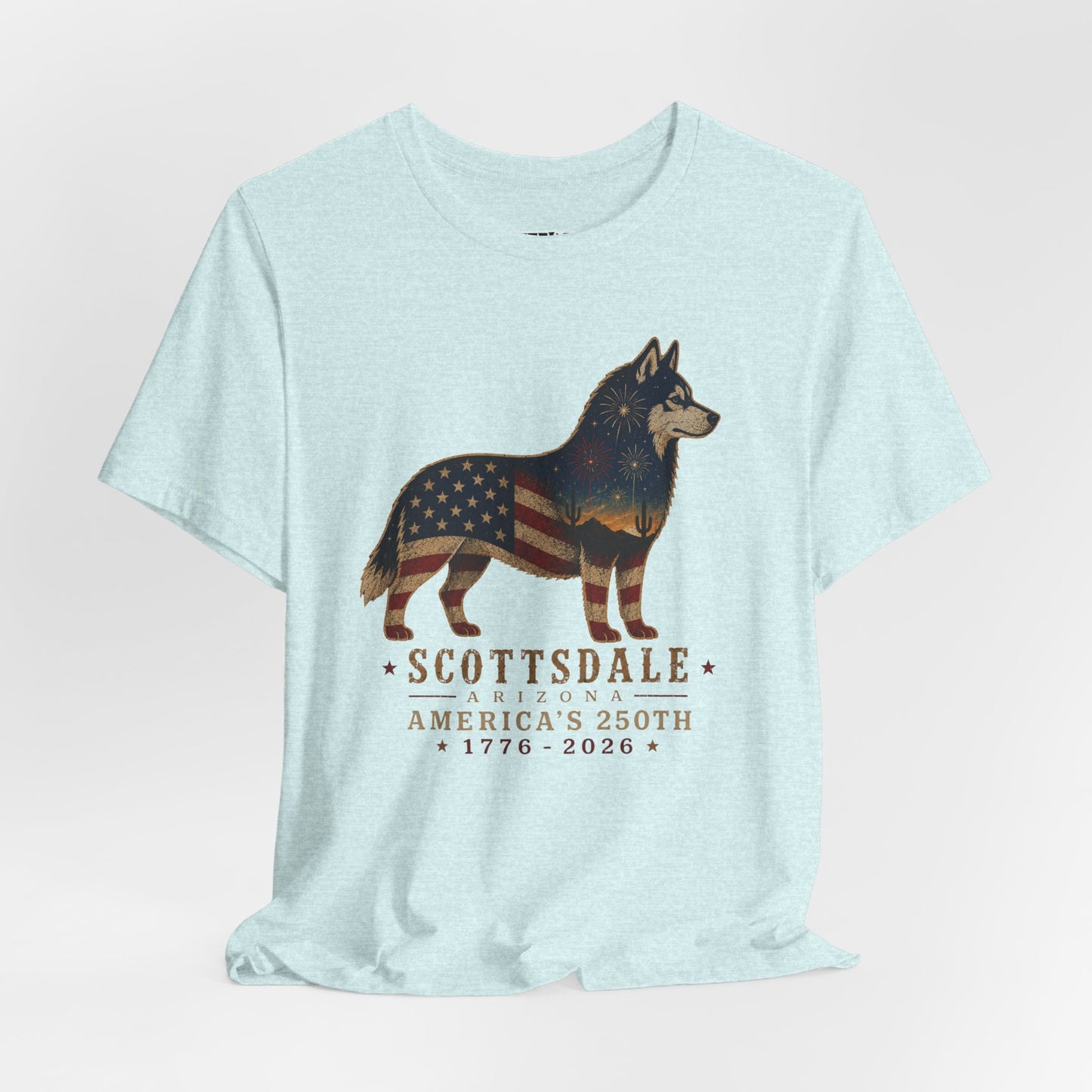 Freedom Crew T-Shirt – Patriotic Husky Flag Tee