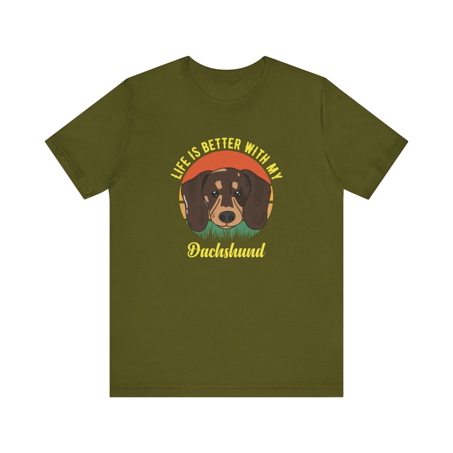 PetNique Life Is Better With A Dachshund Unisex Jersey Short Sleeve Tee