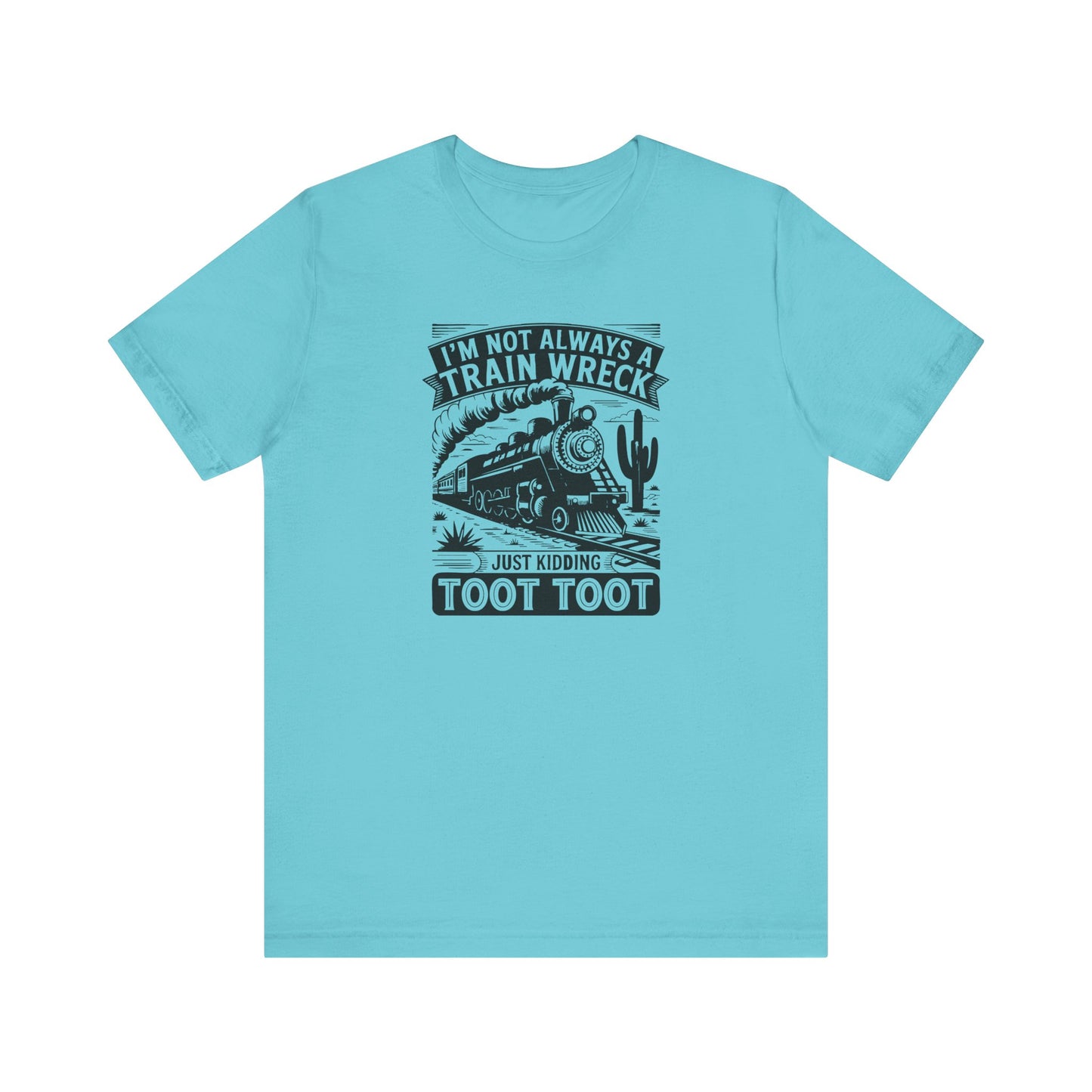 Funny Train Wreck Unisex Tee, Humorous Gift, Casual Wear, Graphic Tee, Birthday Gift, Train Lover Shirt - Riff Raff Wear