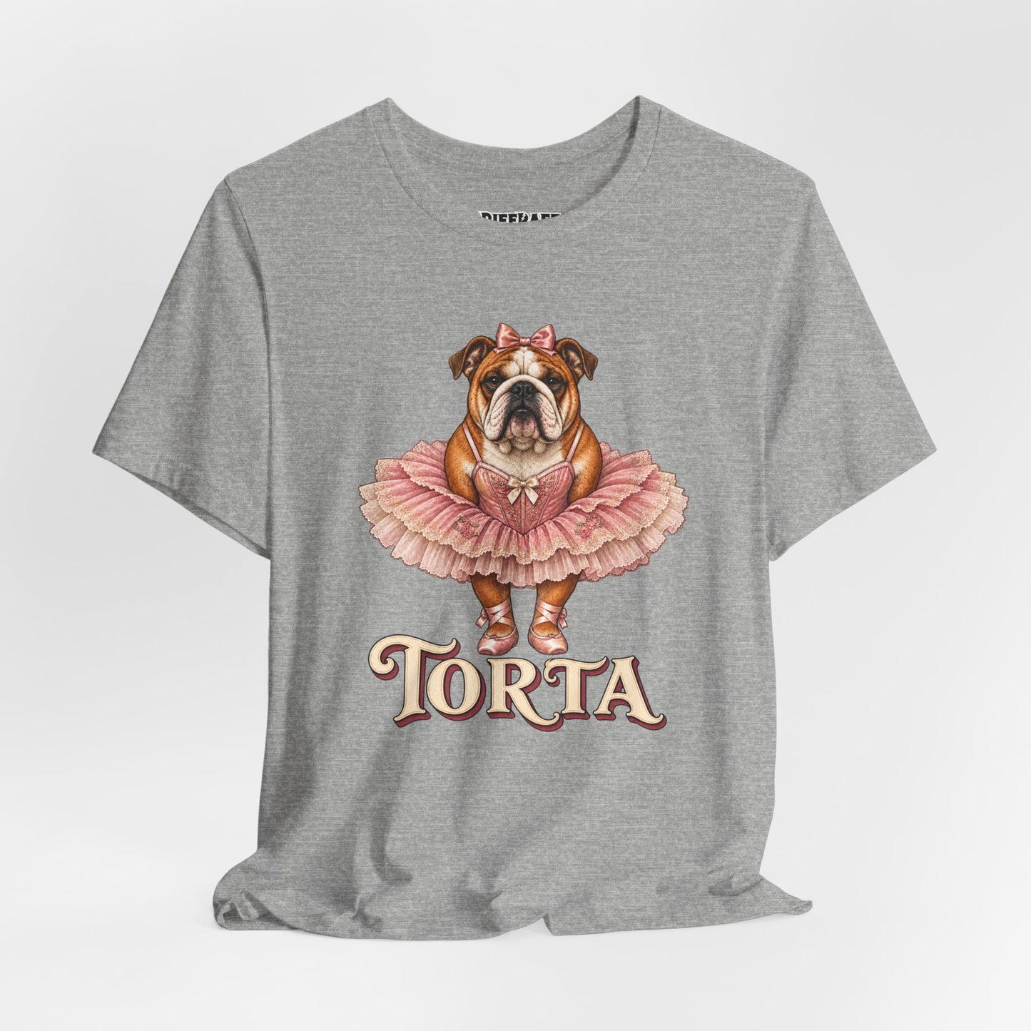 Bulldog Ballerina T-Shirt 'Torta' Cute Dog Graphic Tee