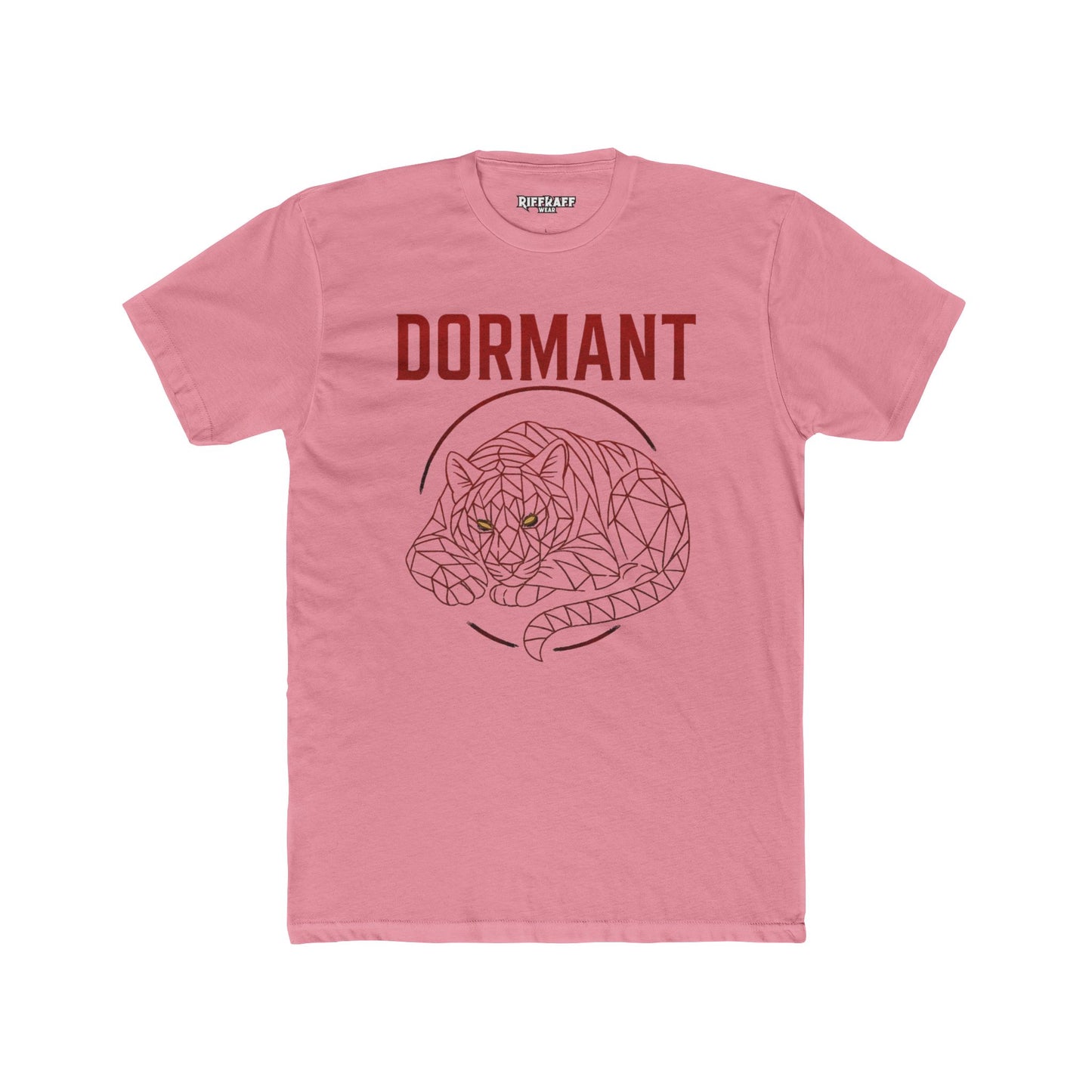Dormant Tiger Unisex Cotton Crew Tee - Minimalist Animal Graphic T-Shirt - Riff Raff Wear