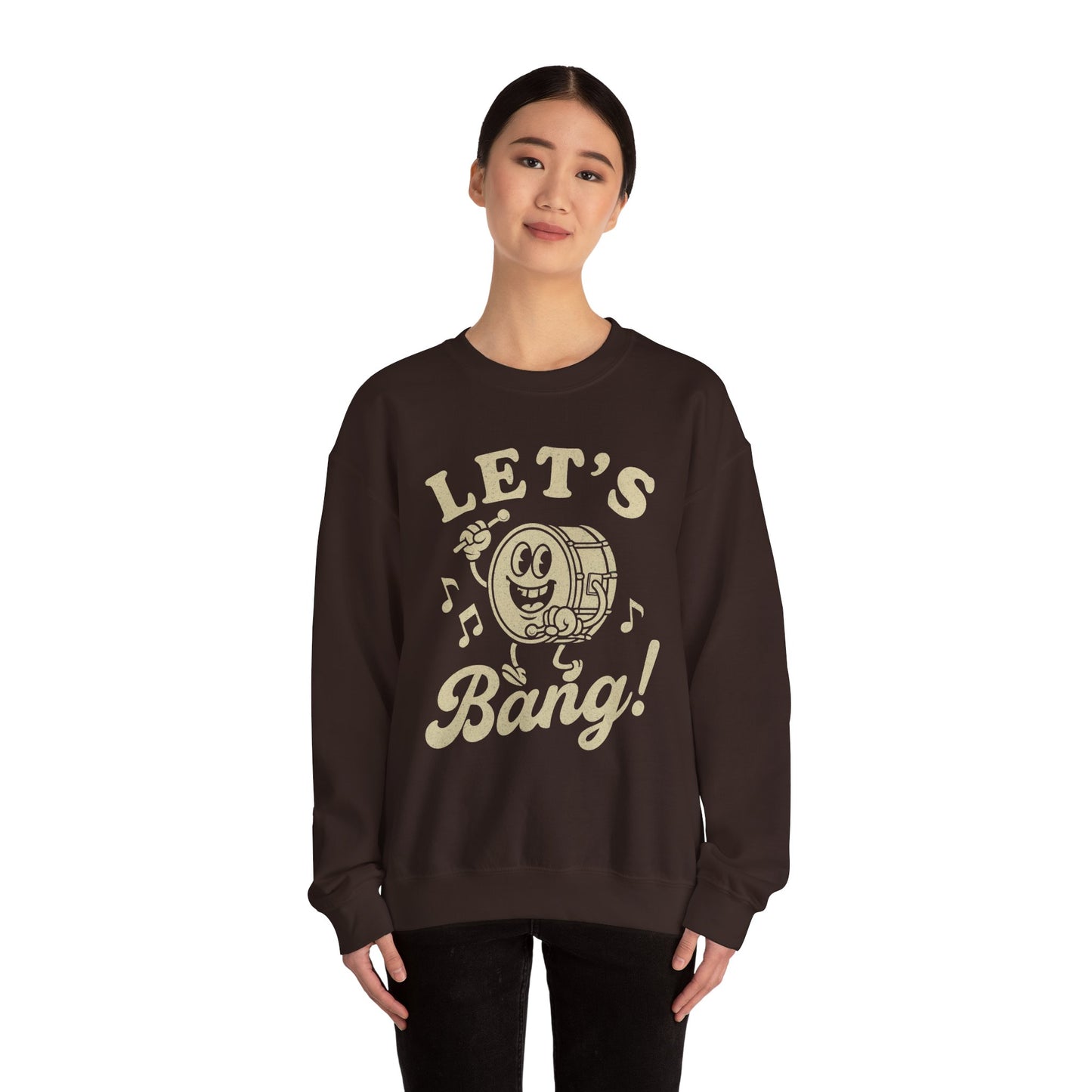 Let's Bang! Unisex Crewneck Sweatshirt - Fun & Comfy Apparel for Music Lovers - Riff Raff Wear