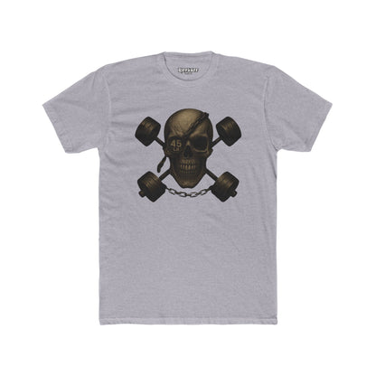 Skull & Weights Graphic Unisex Cotton Crew Tee - Riff Raff Wear