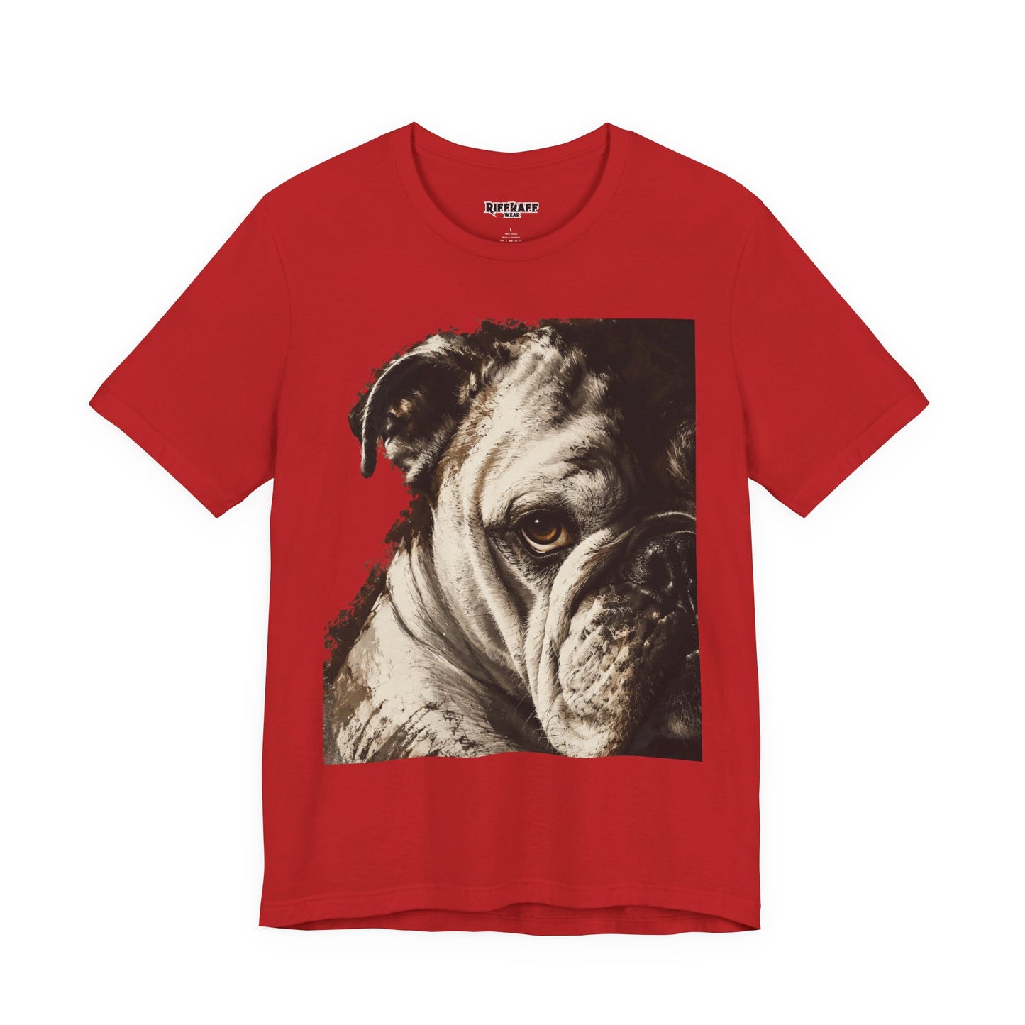 Bulldog Portrait T-Shirt Vintage Sepia Dog Graphic Tee