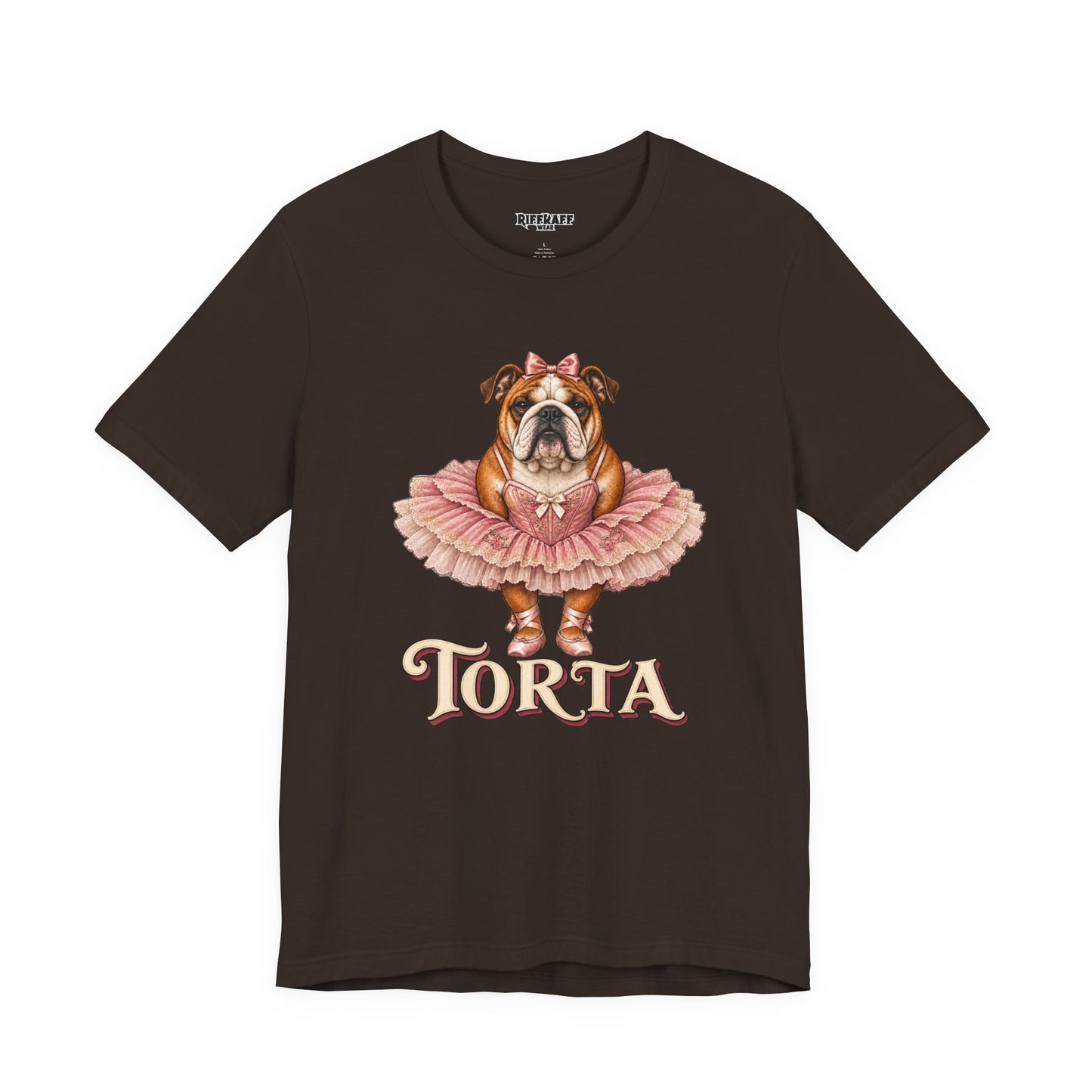 Bulldog Ballerina T-Shirt 'Torta' Cute Dog Graphic Tee
