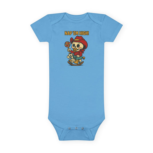 Cute Baby Onesie with Nap 'Em High Design, Infant Bodysuit, Funny Baby Clothes, Unisex Baby Outfit, Gift for New Parents