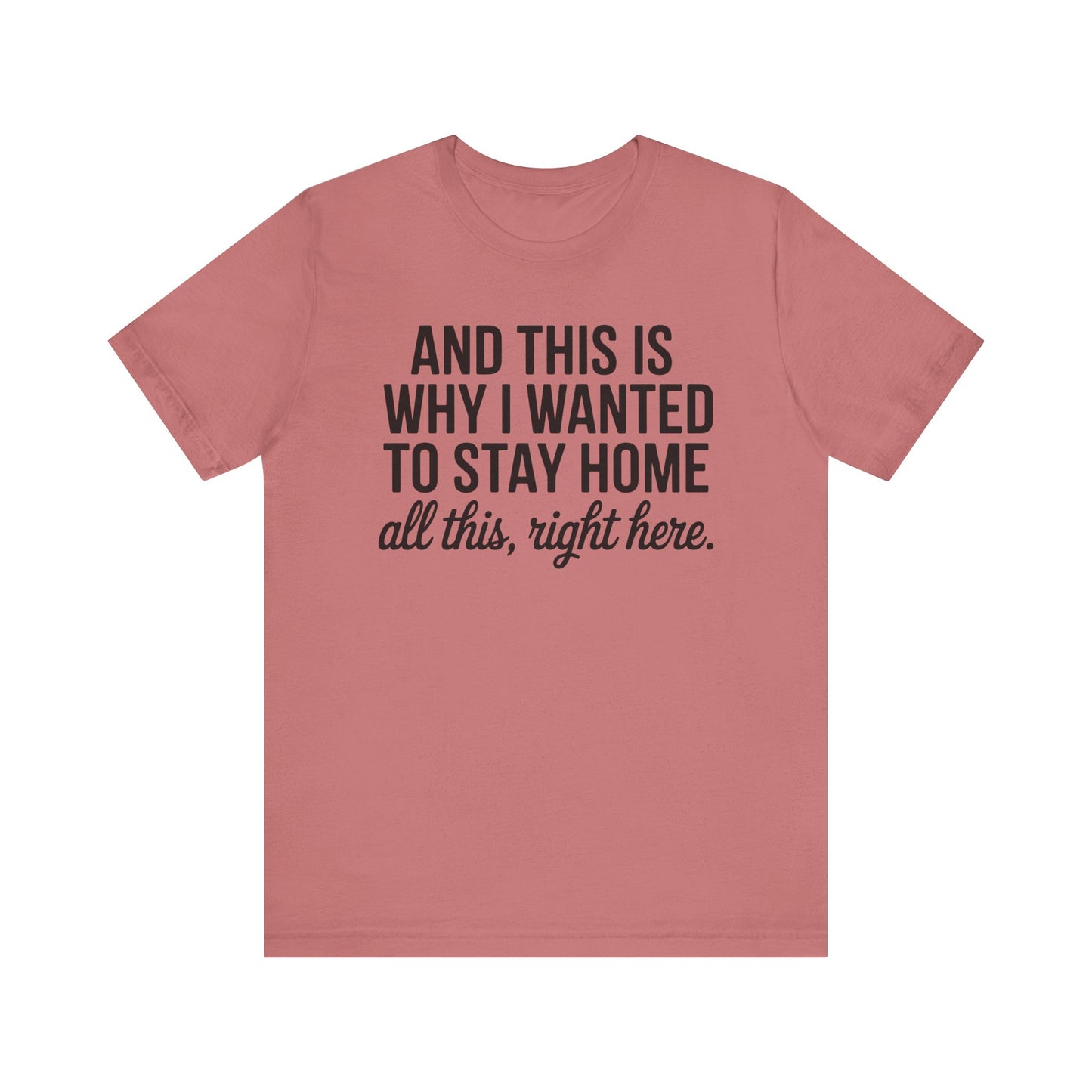 Stay Home Unisex Tee, Relaxed Fit Short Sleeve, Gift for Homebodies, Cozy Casual Shirt, Perfect for Introverts - Riff Raff Wear