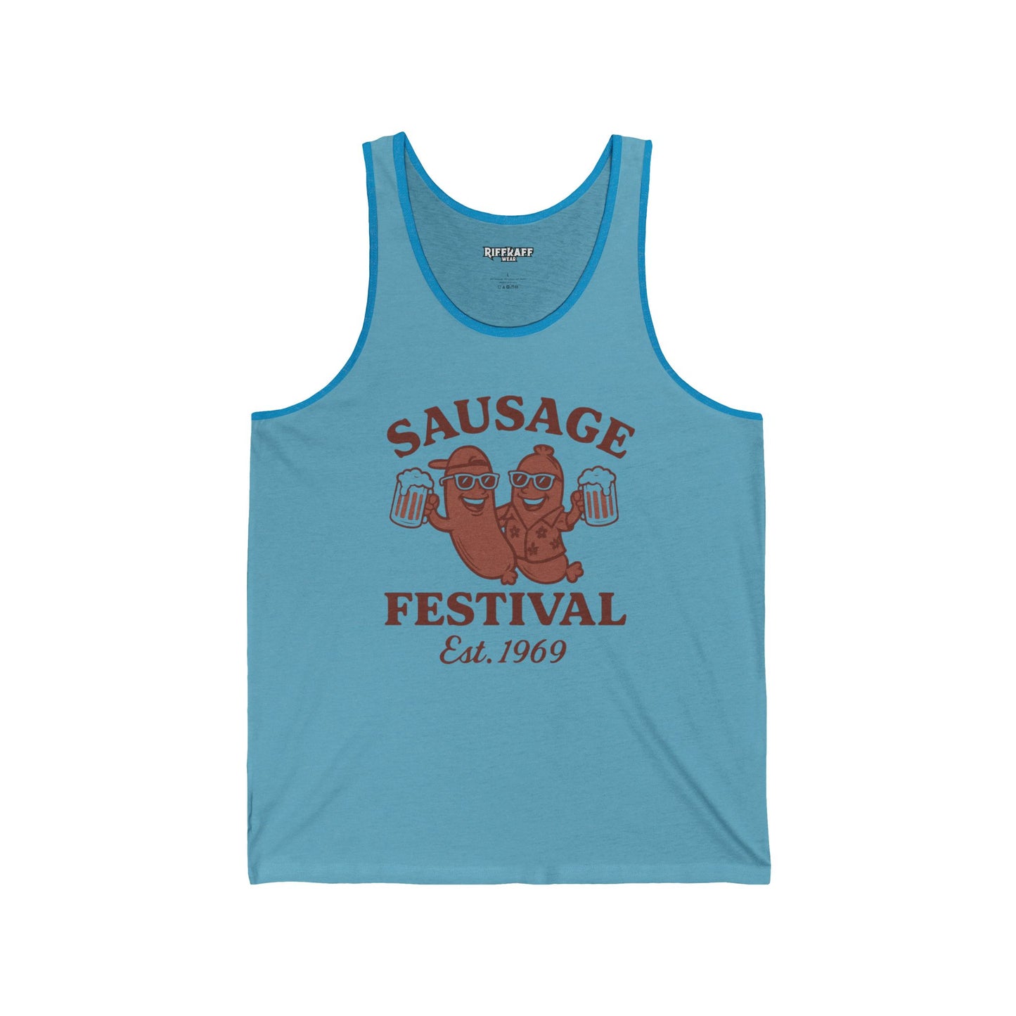 Sausage Festival Unisex Jersey Tank - Perfect for Food Lovers & Party Enthusiasts - Riff Raff Wear