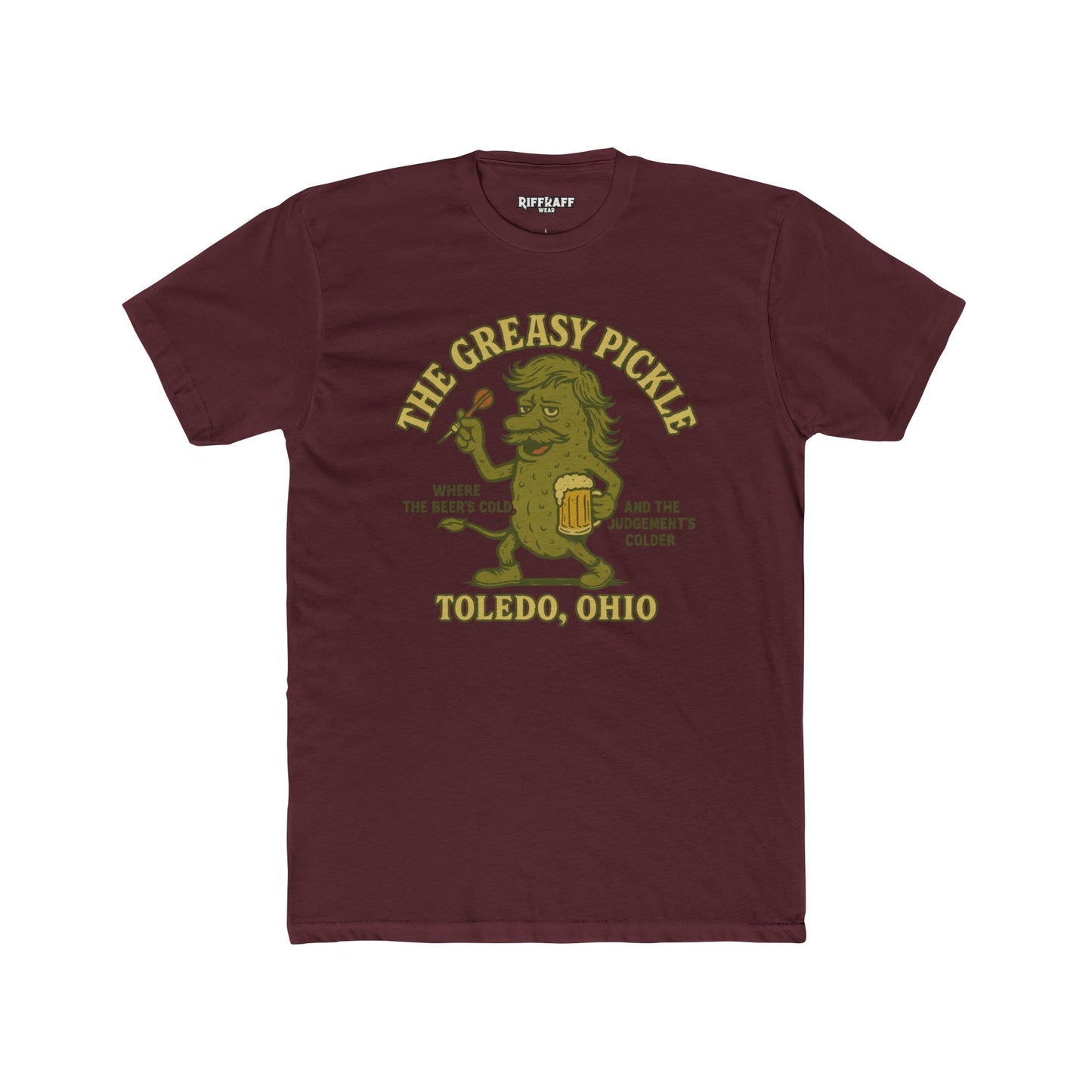 The Greasy Pickle Unisex Crew Tee for Beer Lovers in Toledo, Ohio - Riff Raff Wear