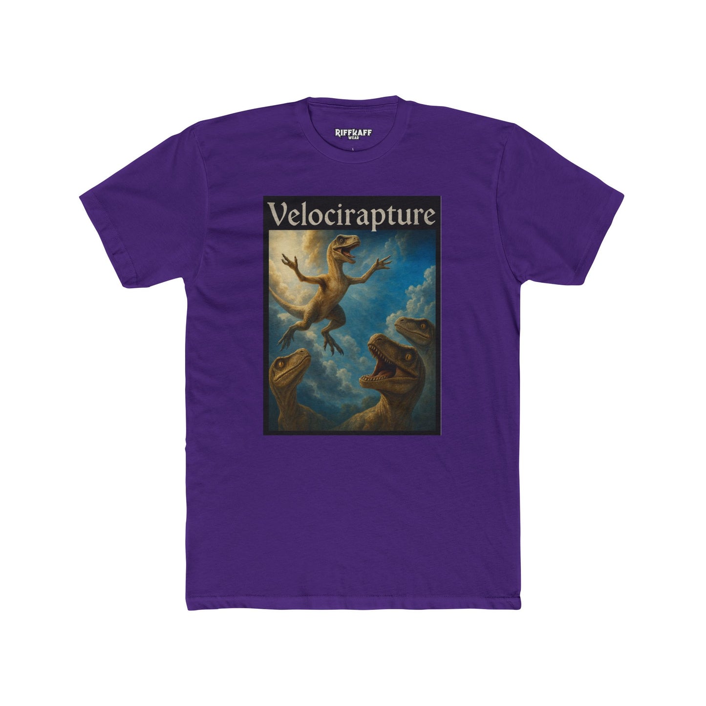 VelocirapTee - Unisex Cotton Crew Tee with Dinosaur Design, Graphic T-shirt, Casual Wear, Gift for Dino Lovers, Funny Shirt