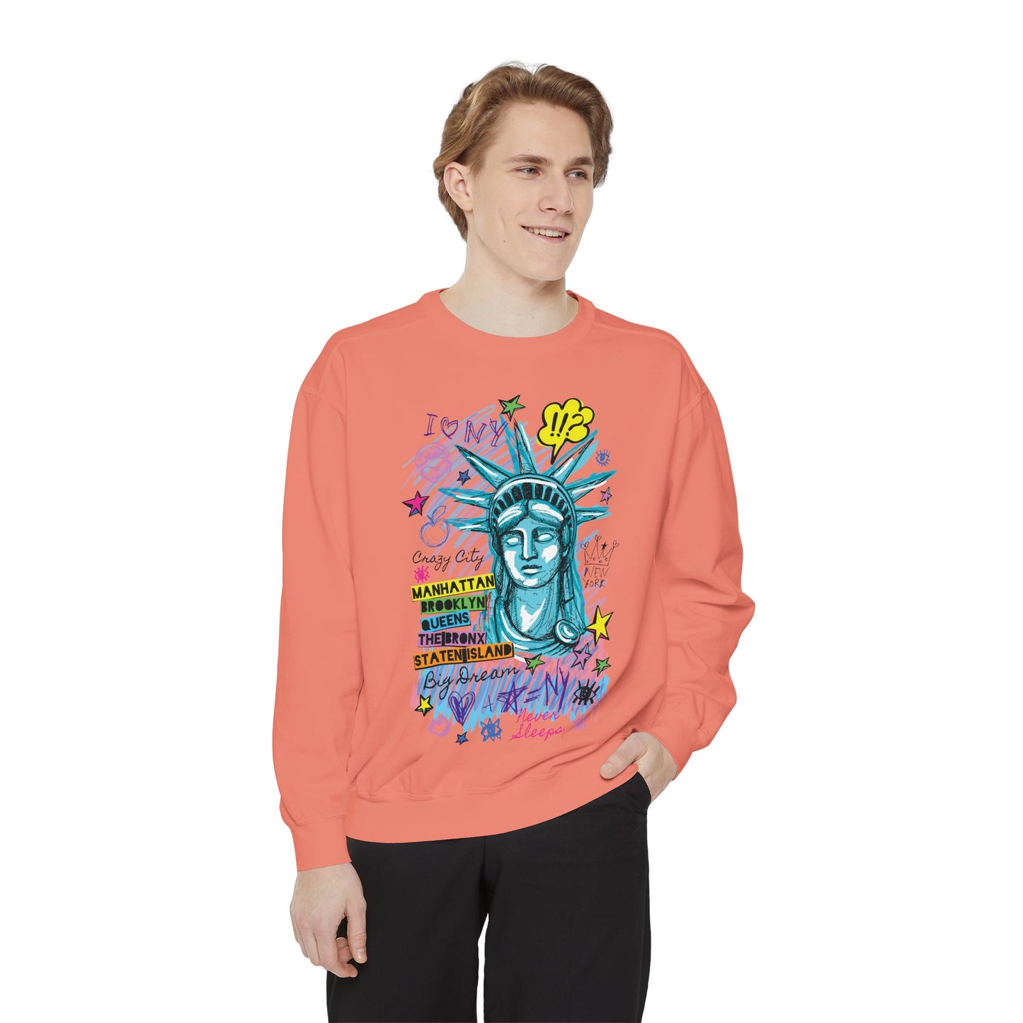 Statue of Liberty Graphic Unisex Sweatshirt - NYC Urban Style - Riff Raff Wear