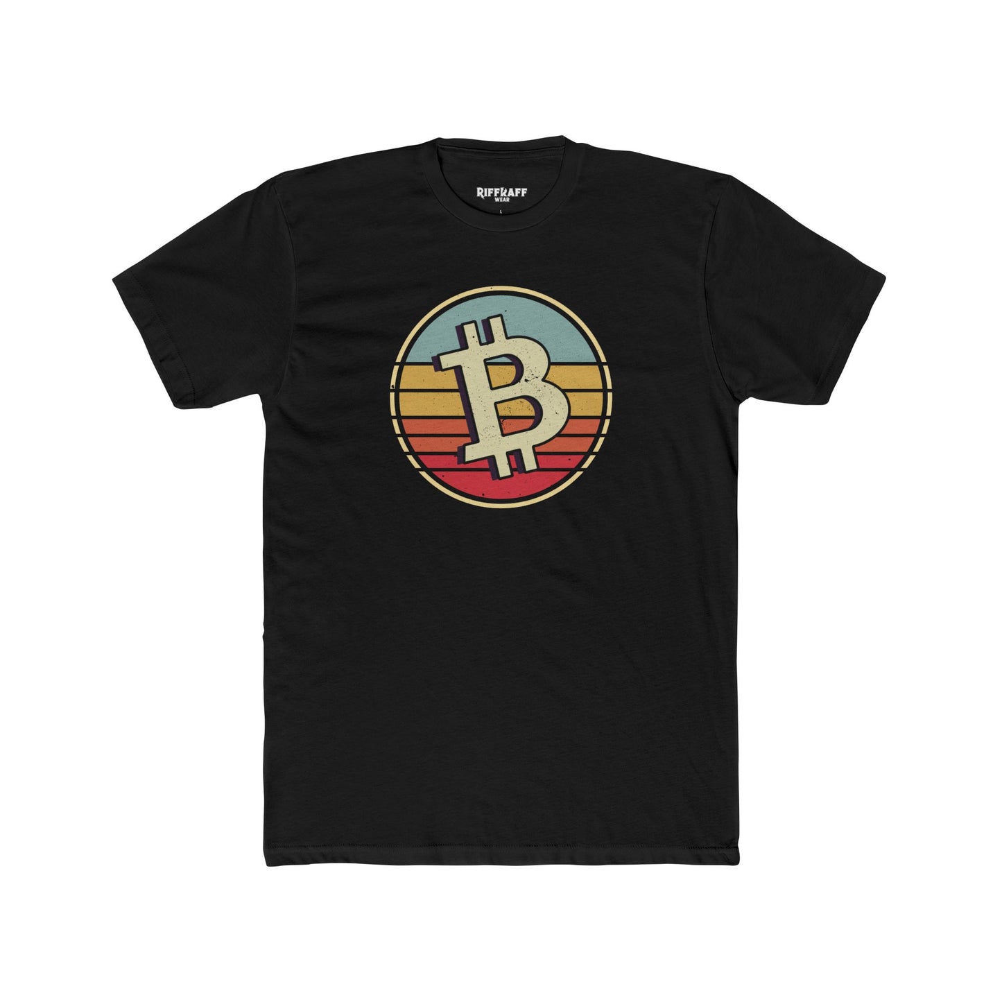 Retro Bitcoin Unisex Cotton Crew Tee - Casual Cryptocurrency Bitcoin Shirt - Riff Raff Wear