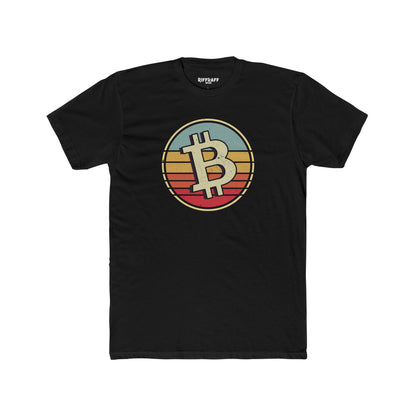 Retro Bitcoin Unisex Cotton Crew Tee - Casual Cryptocurrency Bitcoin Shirt - Riff Raff Wear
