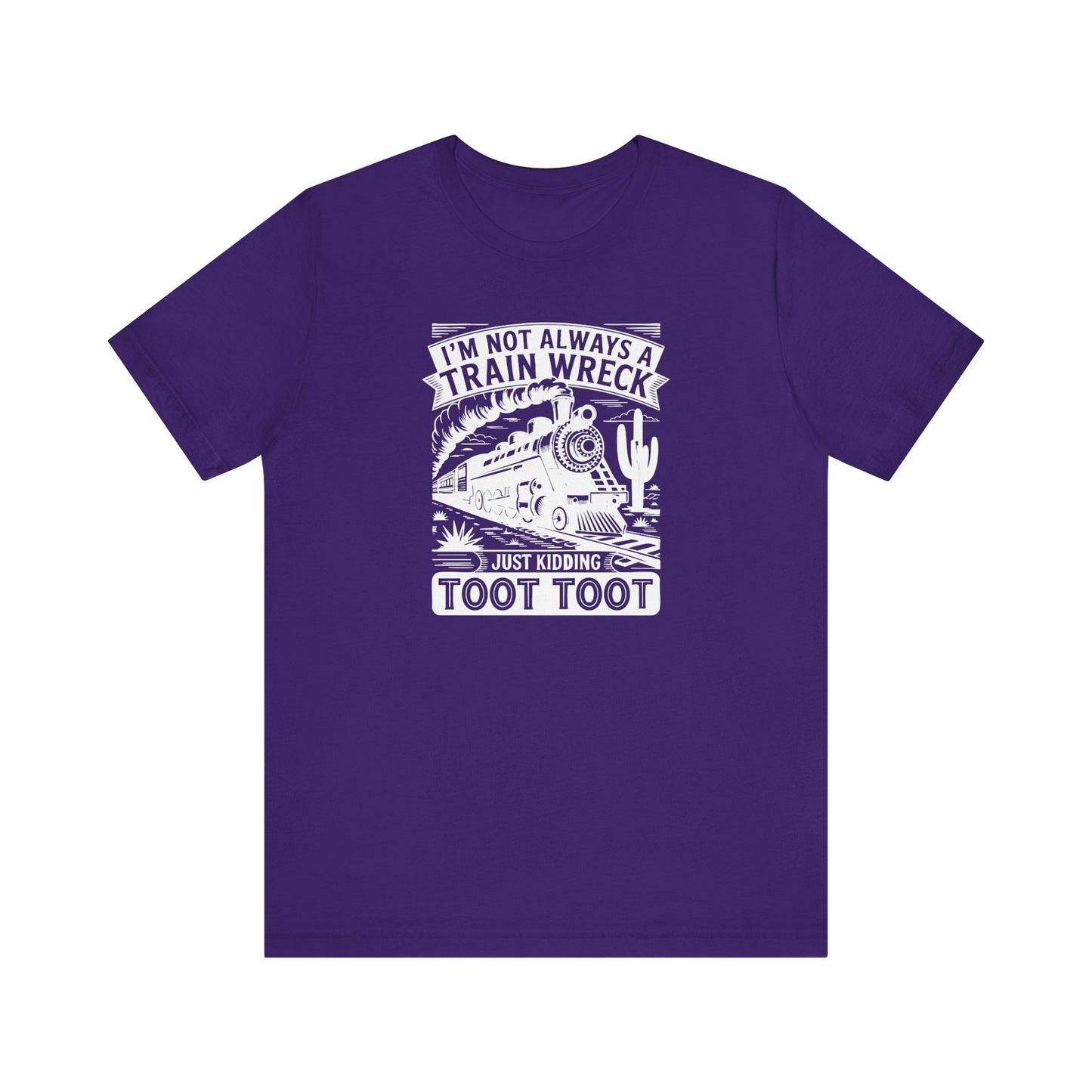 Funny Train Wreck Unisex Tee, Humorous Gift, Casual Wear, Graphic Tee, Birthday Gift, Train Lover Shirt - Riff Raff Wear