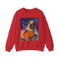 Pizza Party Bulldog Crewneck Sweatshirt - Fun & Cozy Unisex Gift - Riff Raff Wear
