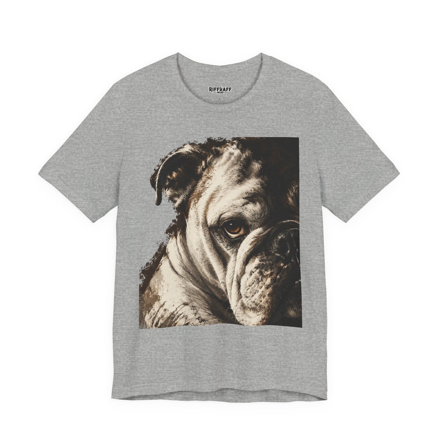 Bulldog Portrait T-Shirt Vintage Sepia Dog Graphic Tee