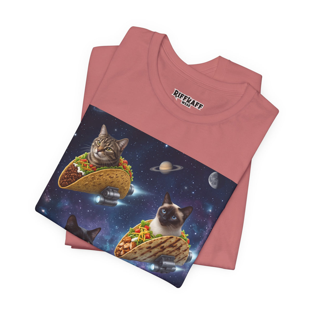 Cat Taco Space Tee  Funny Cosmic Cats in Tacos T-Shirt